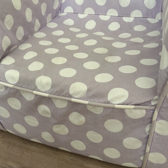 Pottery Barn Kids Other Pottery Barn Anywhere Chair Slipcover Only Pbk Purple White Polka